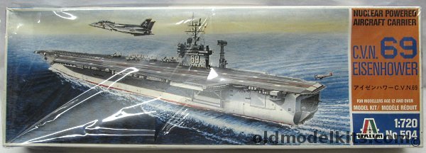 Italeri 1/720 CVN-69 USS Eisenhower Aircraft Carrier, 504 plastic model kit